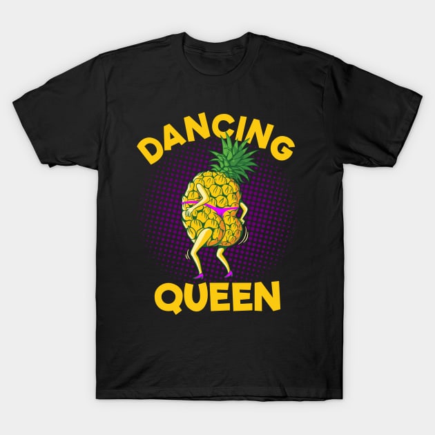 Funny Hawaiian Dancing Pineapple T-Shirt by AmazingDesigns